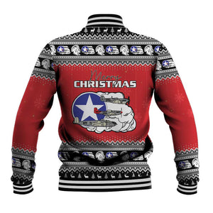 Afro Christmas Tuskegee Red Tails Airmen Baseball Jacket Merry Christmas - African Pride