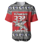 Afro Christmas Tuskegee Red Tails Airmen Baseball Jersey Merry Christmas - African Pride