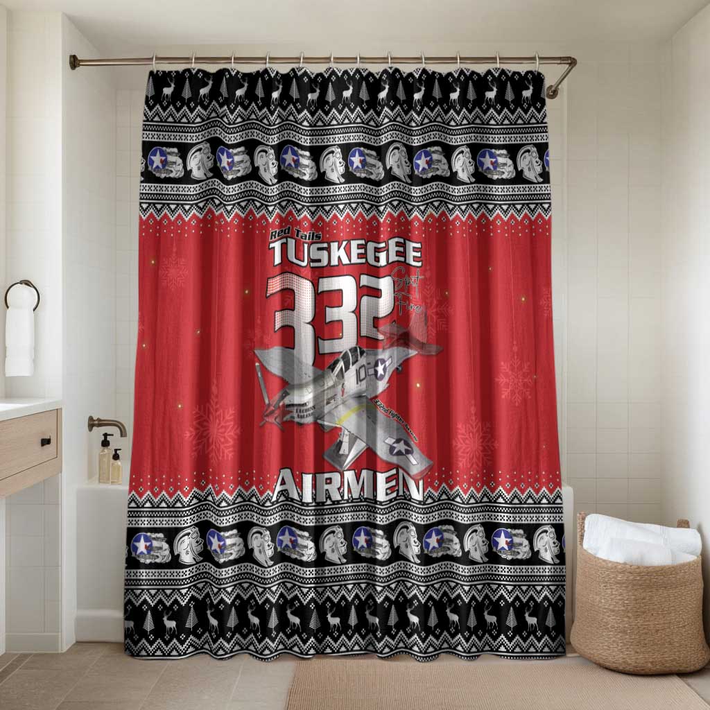 Tuskegee Red Tails Airmen Christmas Bathroom Set P-51 Mustang 332nd Fighter Group