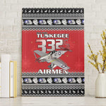 Afro Christmas Tuskegee Red Tails Airmen Canvas Wall Art Merry Christmas - African Pride