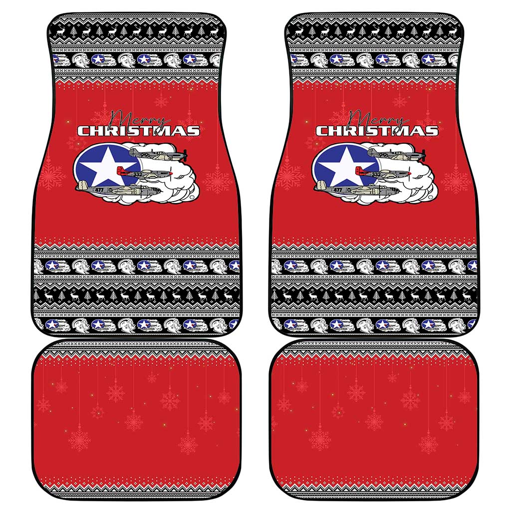 Afro Christmas Tuskegee Red Tails Airmen Car Mats Merry Christmas - African Pride
