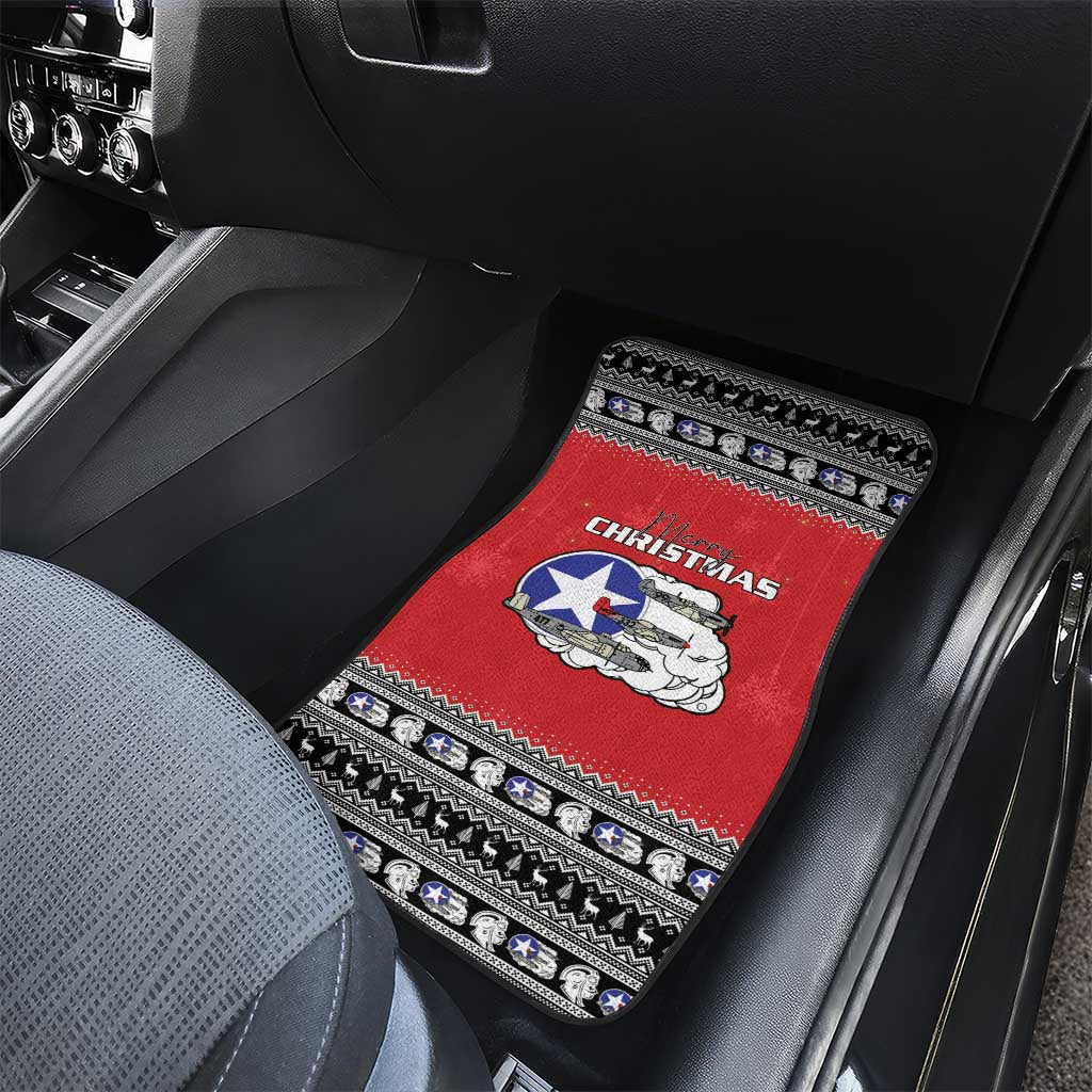Afro Christmas Tuskegee Red Tails Airmen Car Mats Merry Christmas - African Pride