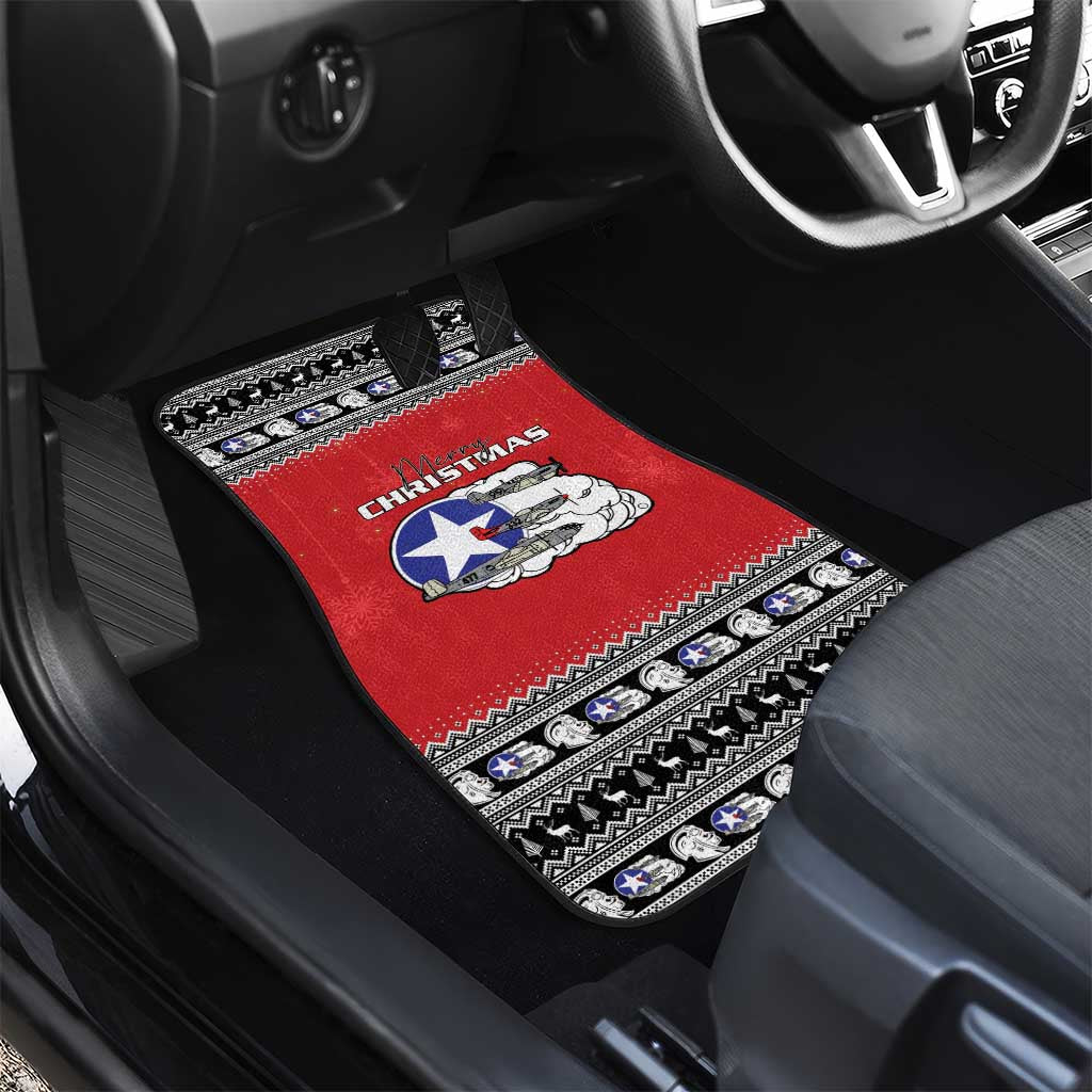 Afro Christmas Tuskegee Red Tails Airmen Car Mats Merry Christmas - African Pride
