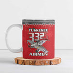 Tuskegee Red Tails Airmen Christmas Ceramic Mug P-51 Mustang 332nd Fighter Group