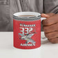 Tuskegee Red Tails Airmen Christmas Ceramic Mug P-51 Mustang 332nd Fighter Group