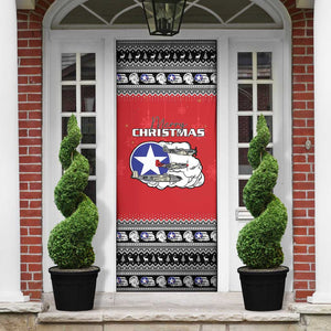 Tuskegee Red Tails Airmen Christmas Door Cover P-51 Mustang 332nd Fighter Group