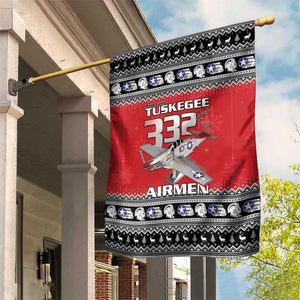 Afro Christmas Tuskegee Red Tails Airmen Garden Flag Merry Christmas - African Pride