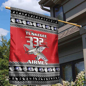 Afro Christmas Tuskegee Red Tails Airmen Garden Flag Merry Christmas - African Pride