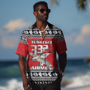 Afro Christmas Tuskegee Red Tails Airmen Hawaiian Shirt Merry Christmas - African Pride
