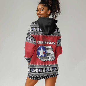 Afro Christmas Tuskegee Red Tails Airmen Hoodie Dress Merry Christmas - African Pride