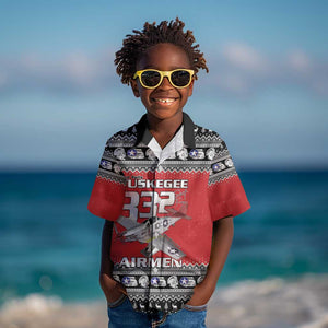 Afro Christmas Tuskegee Red Tails Airmen Kid Hawaiian Shirt Merry Christmas - African Pride