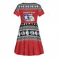 Afro Christmas Tuskegee Red Tails Airmen Kid Short Sleeve Dress Merry Christmas - African Pride