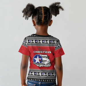 Afro Christmas Tuskegee Red Tails Airmen Kid T shirt Merry Christmas - African Pride