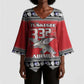 Tuskegee Red Tails Airmen Christmas Kimono Sleeve Blouse P-51 Mustang 332nd Fighter Group