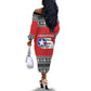 Afro Christmas Tuskegee Red Tails Airmen Off The Shoulder Long Sleeve Dress Merry Christmas - African Pride