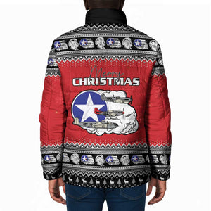 Tuskegee Red Tails Airmen Christmas Padded Jacket P-51 Mustang 332nd Fighter Group