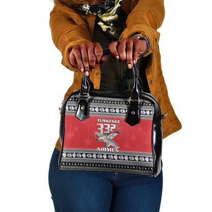 Afro Christmas Tuskegee Red Tails Airmen Shoulder Handbag Merry Christmas - African Pride
