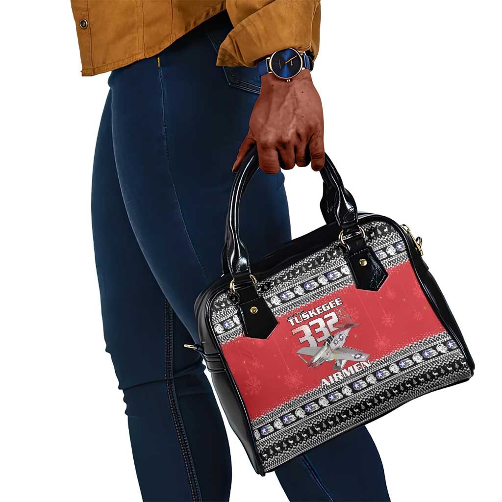 Afro Christmas Tuskegee Red Tails Airmen Shoulder Handbag Merry Christmas - African Pride