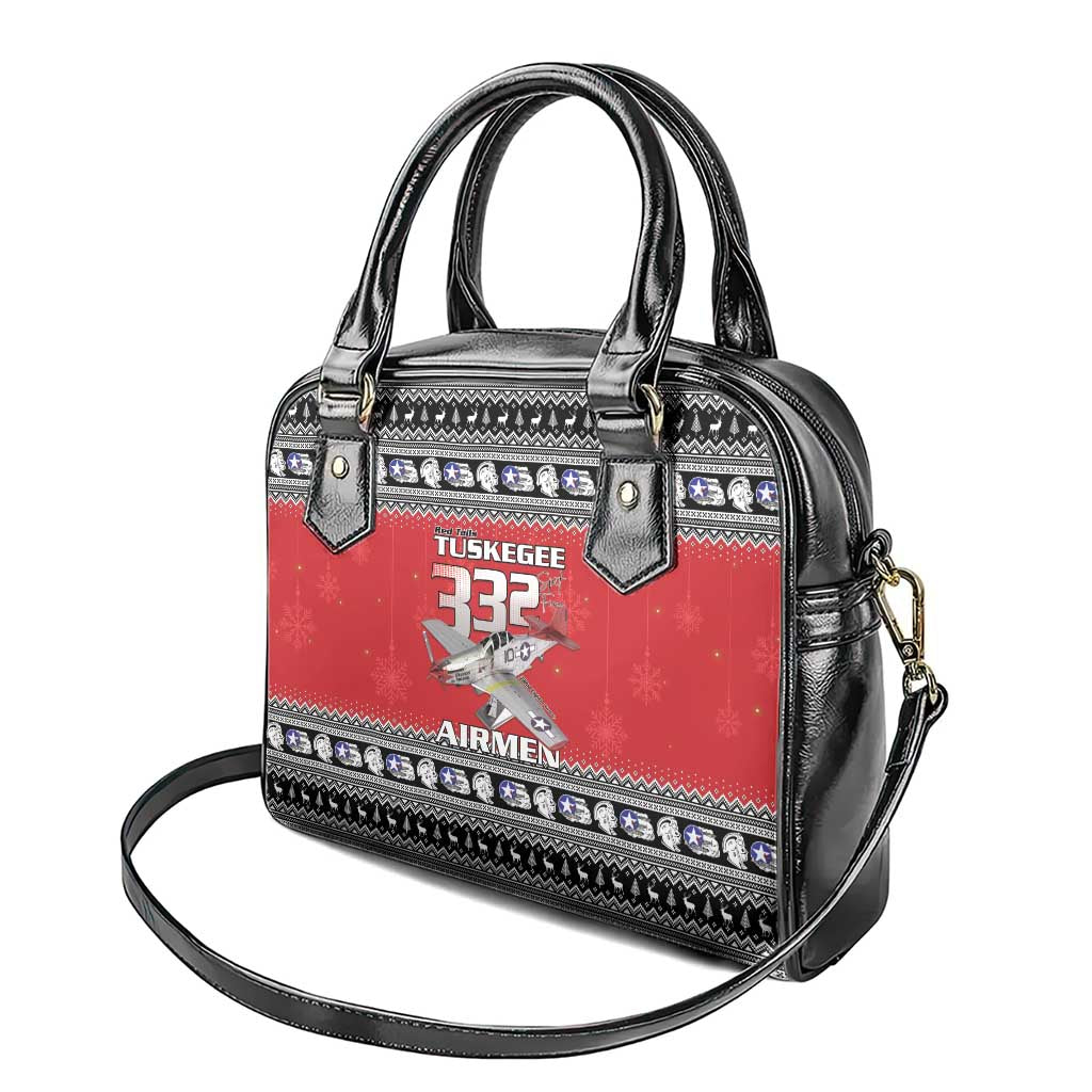 Afro Christmas Tuskegee Red Tails Airmen Shoulder Handbag Merry Christmas - African Pride