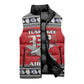 Tuskegee Red Tails Airmen Christmas Sleeveless Puffer Jacket P-51 Mustang 332nd Fighter Group