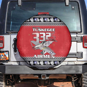 Afro Christmas Tuskegee Red Tails Airmen Spare Tire Cover Merry Christmas - African Pride