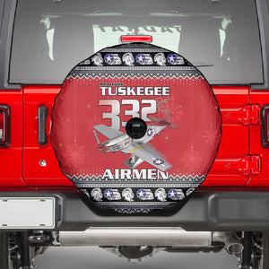 Afro Christmas Tuskegee Red Tails Airmen Spare Tire Cover Merry Christmas - African Pride