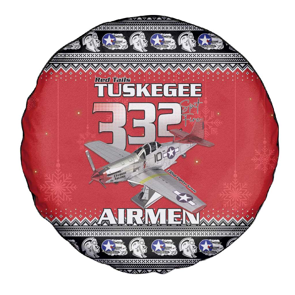 Afro Christmas Tuskegee Red Tails Airmen Spare Tire Cover Merry Christmas - African Pride