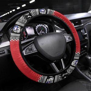 Afro Christmas Tuskegee Red Tails Airmen Steering Wheel Cover Merry Christmas - African Pride