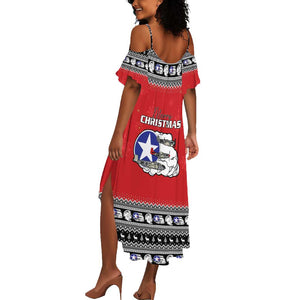 Afro Christmas Tuskegee Red Tails Airmen Summer Maxi Dress Merry Christmas - African Pride