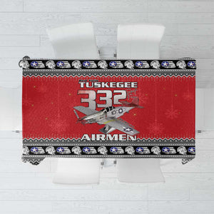 Afro Christmas Tuskegee Red Tails Airmen Tablecloth Merry Christmas - African Pride