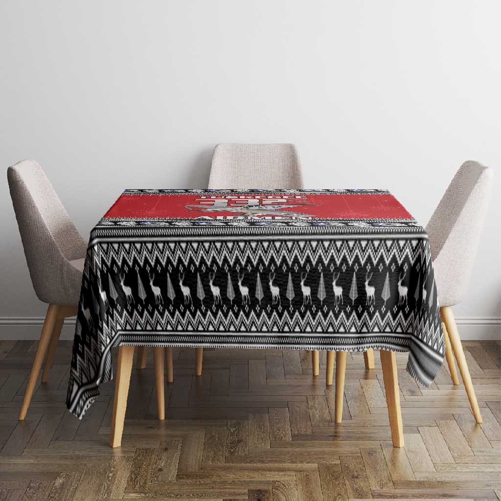 Afro Christmas Tuskegee Red Tails Airmen Tablecloth Merry Christmas - African Pride