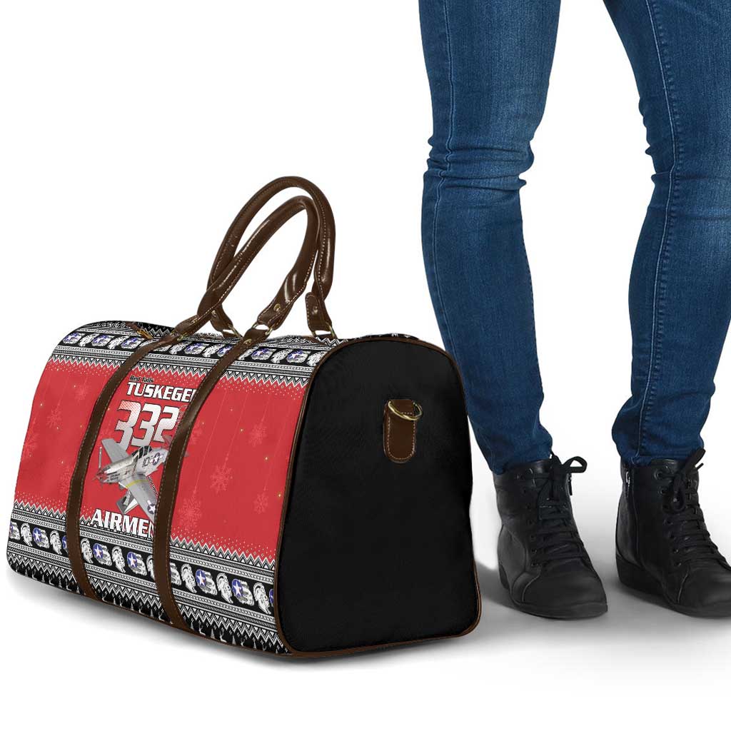 Tuskegee Red Tails Airmen Christmas Travel Bag P-51 Mustang 332nd Fighter Group