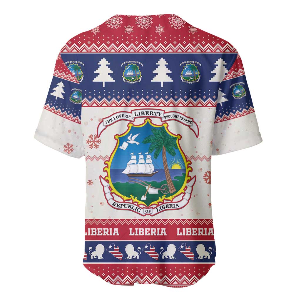 Liberia Christmas Baseball Jersey African Lion Santa