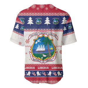 Liberia Christmas Baseball Jersey African Lion Santa