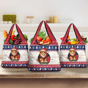 Liberia Christmas Grocery Bag African Lion Santa