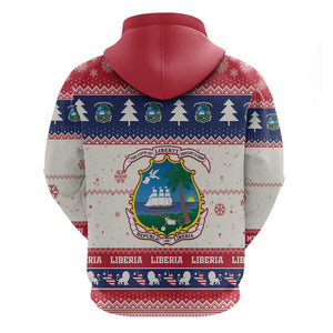 Liberia Christmas Hoodie African Lion Santa