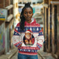 Liberia Christmas Hoodie African Lion Santa