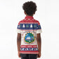 Liberia Christmas Kid Polo Shirt African Lion Santa