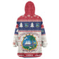 Liberia Christmas Kid Wearable Blanket Hoodie African Lion Santa