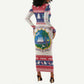 Liberia Christmas Long Sleeve Bodycon Dress African Lion Santa LT15