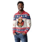 Liberia Christmas Long Sleeve Polo Shirt African Lion Santa