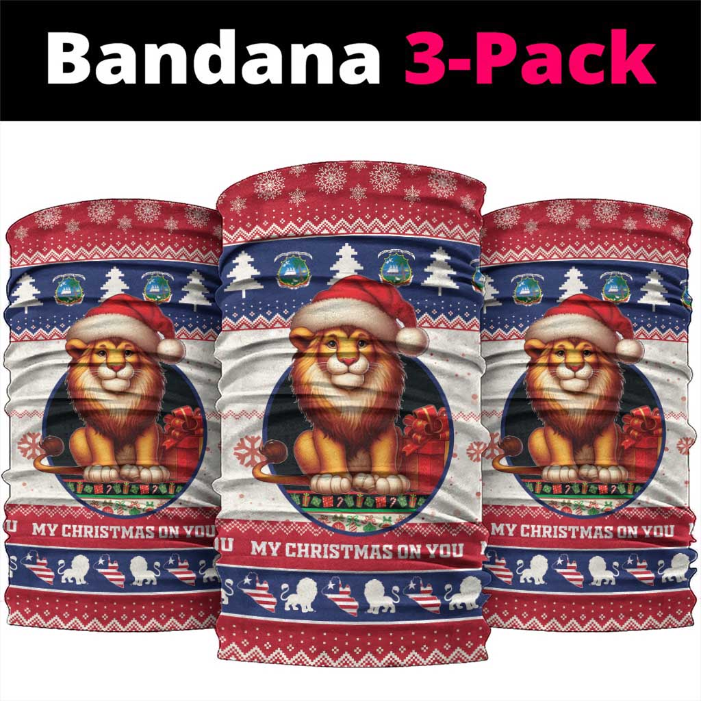 Liberia Christmas Neck Gaiter African Lion Santa - African Pride