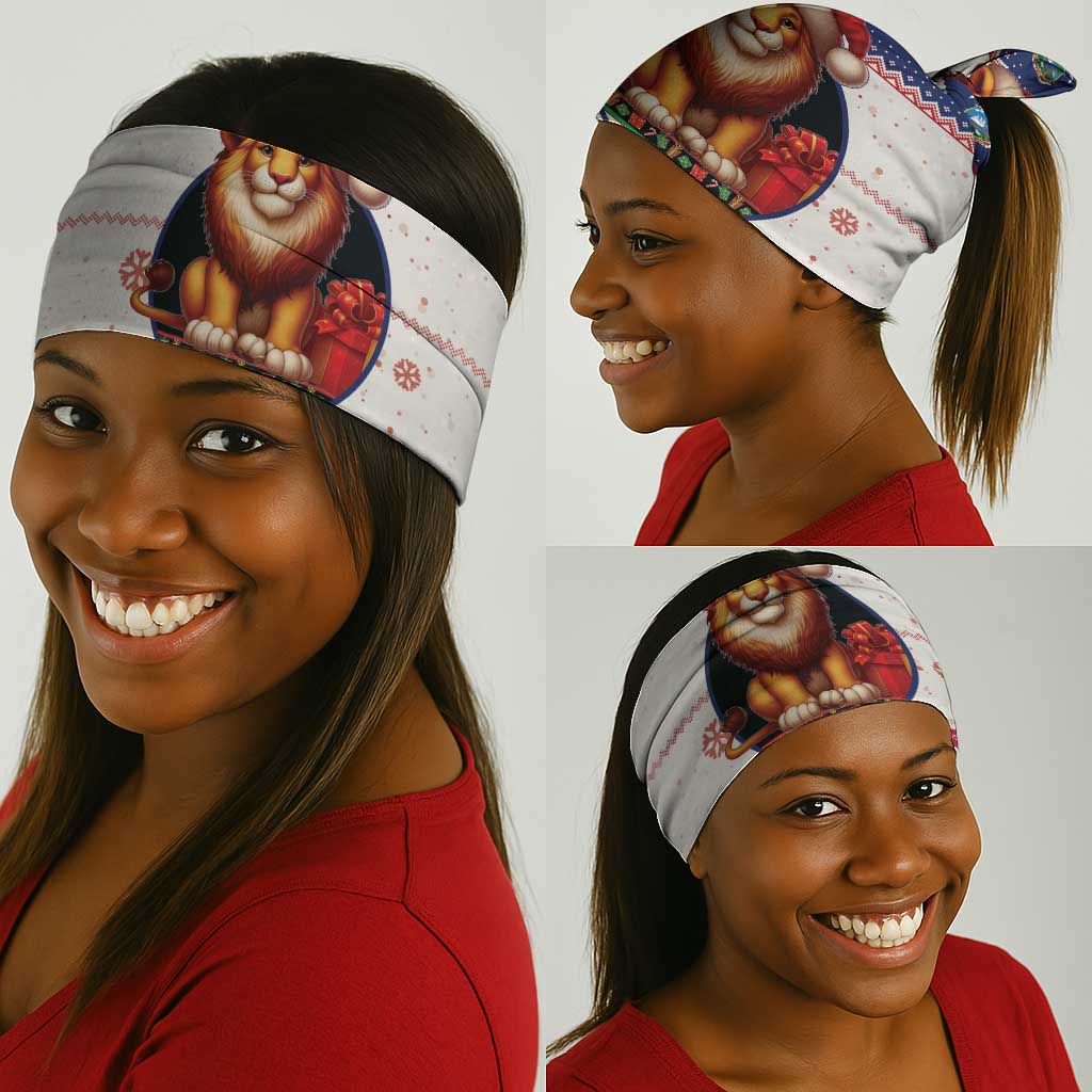 Liberia Christmas Neck Gaiter African Lion Santa - African Pride
