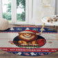 Liberia Christmas Round Carpet African Lion Santa