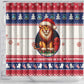 Liberia Christmas Shower Curtain African Lion Santa