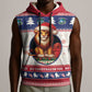 Liberia Christmas Sleeveless Hoodie African Lion Santa - African Pride