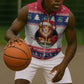 Liberia Christmas Sleeveless Zip Hoodie African Lion Santa - African Pride