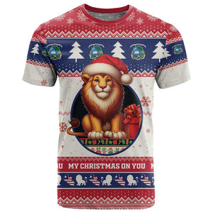 Liberia Christmas T shirt African Lion Santa