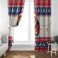 Liberia Christmas Window Curtain African Lion Santa