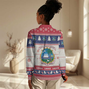 Liberia Christmas Women Casual Shirt African Lion Santa LT15